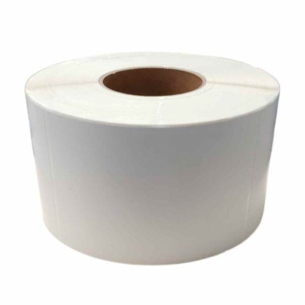 A large white roll of paper or tape with a brown core.