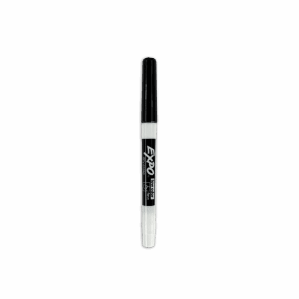 Black and white marker pen against a black background.