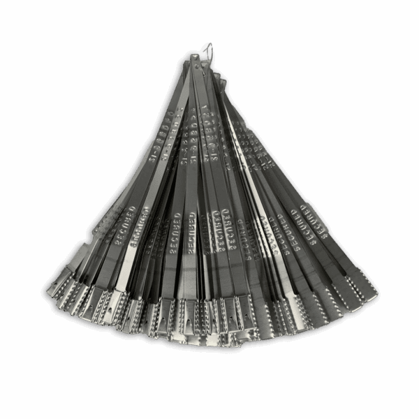 A neatly folded black and white patterned fabric fan.