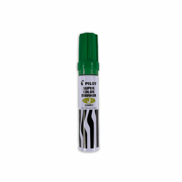 Green marker pen with zebra stripes on the body.