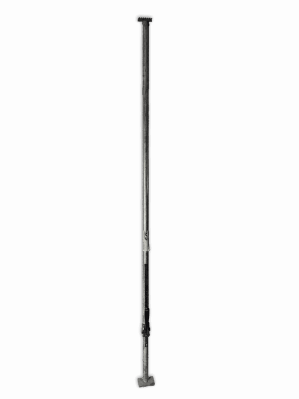 A sleek black fishing rod with a simple design.