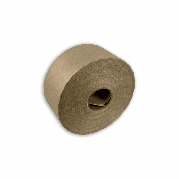 A roll of brown paper toilet tissue against a black background.