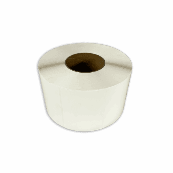 White jumbo toilet paper roll on black