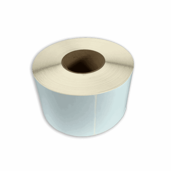 A roll of white thermal paper used for receipts.