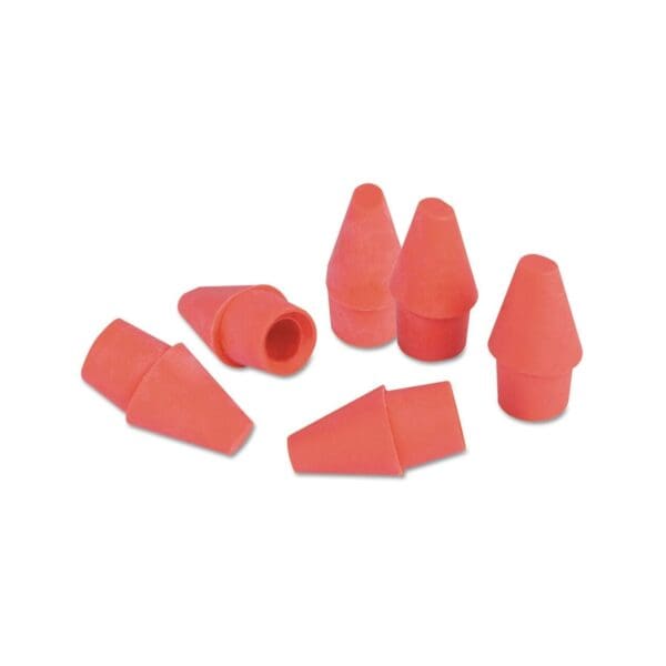Red rubber pencil eraser caps.