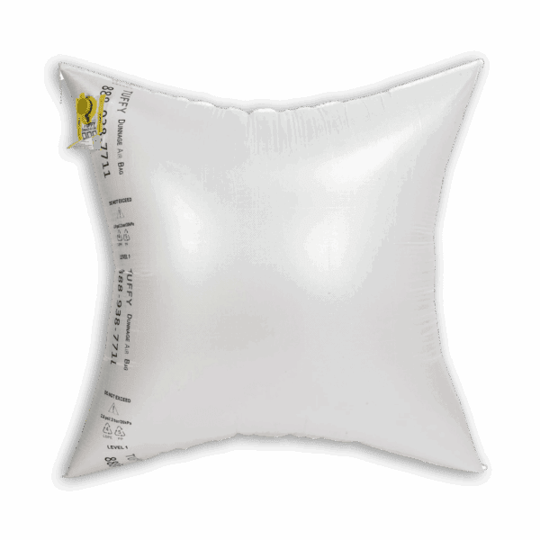 White square-shaped balloon with black text along one edge.